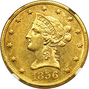 image for: 1856-S $10 NGC AU55