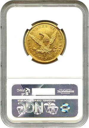 image for: 1856-S $10 NGC AU55