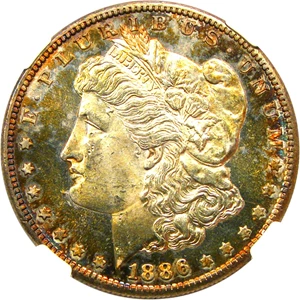 image for: 1886-S $1 NGC/CAC MS63 PL