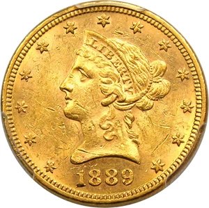 image for: 1889 $10 PCGS MS61