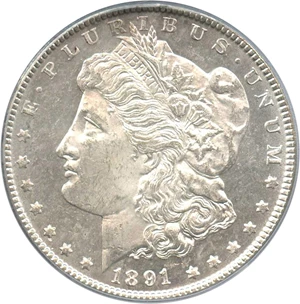 image for: 1891-CC $1 PCGS MS63 PL