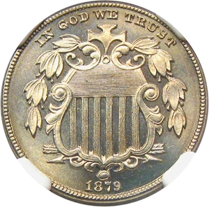 image for: 1879 5c NGC Proof 67