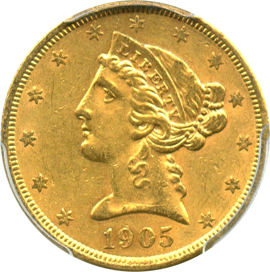 image for: 1905-S $5 PCGS MS61