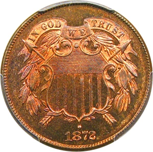 image for: 1872 2c PCGS MS66 RB