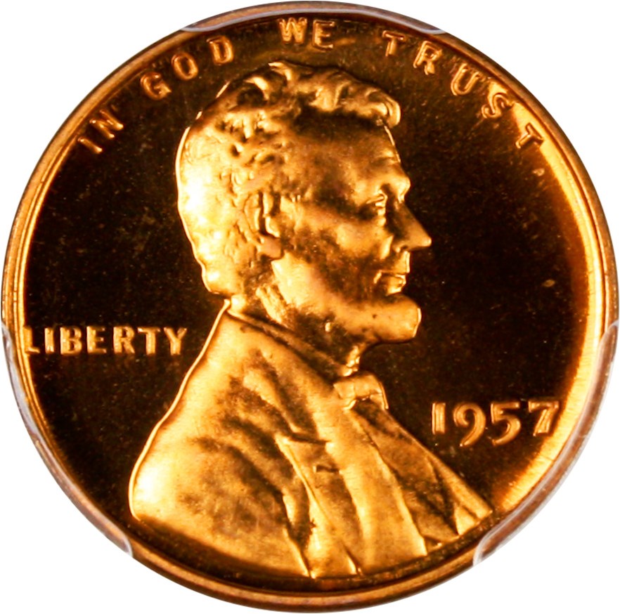 image for: 1957 1c PCGS Proof 67 RD CAM