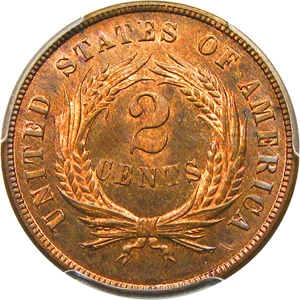 image for: 1872 2c PCGS MS66 RB