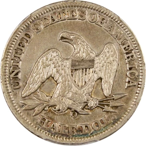 image for: 1858-O 50c PCGS Genuine XF Details (Cleaning)