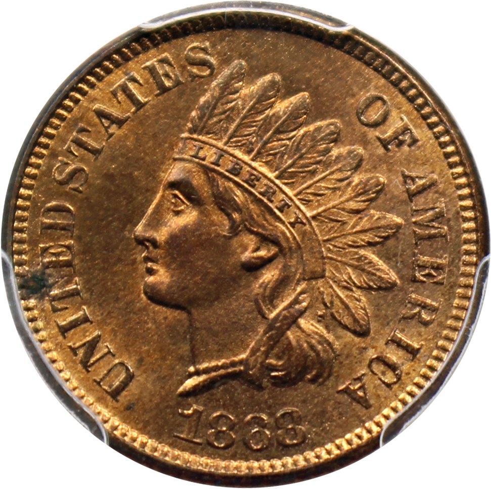 image for: 1868 1c PCGS MS63 RB