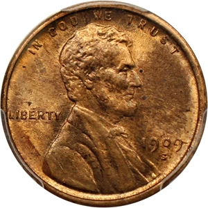 image for: 1909-S/Horiz S Lincoln 1c PCGS MS63 RB