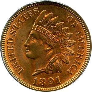 image for: 1891 1c PCGS MS64 RB