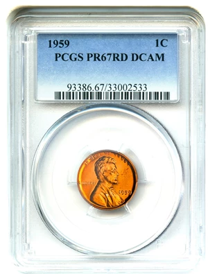 image for: 1959 1c PCGS Proof 67 RD DCAM