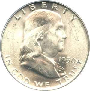 image for: 1950-D 50c PCGS MS65