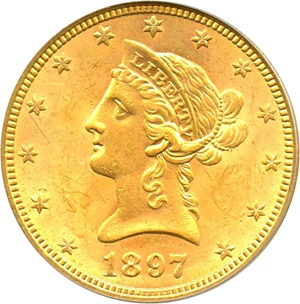 image for: 1897 $10 PCGS MS63 (OGH) - No Reserve!