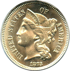 image for: 1873 3cN PCGS/CAC MS64 (Closed 3)