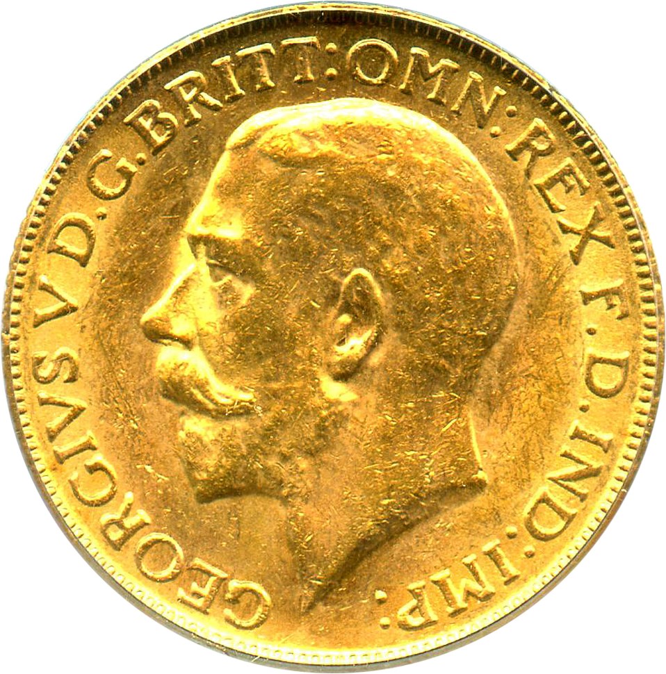 image for: Canada: 1918-C Gold Sovereign PCGS MS62