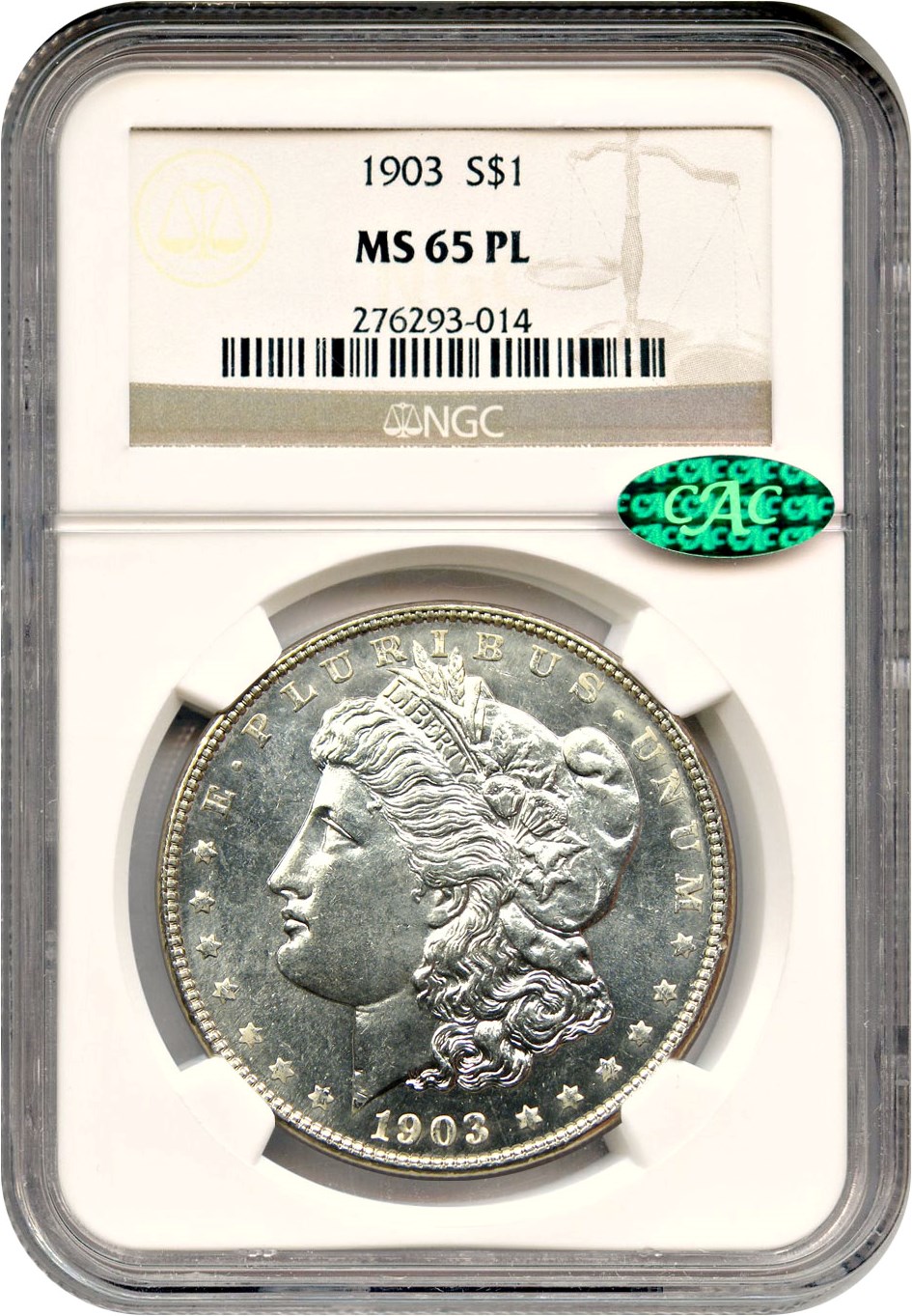 image for: 1903 $1 NGC/CAC MS65 PL