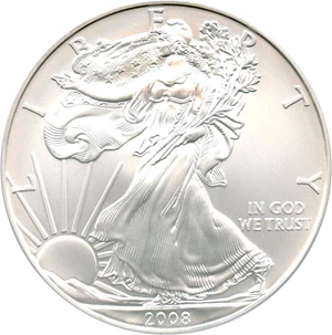 image for: 2008-W Silver Eagle $1 PCGS MS69 (Burnished)