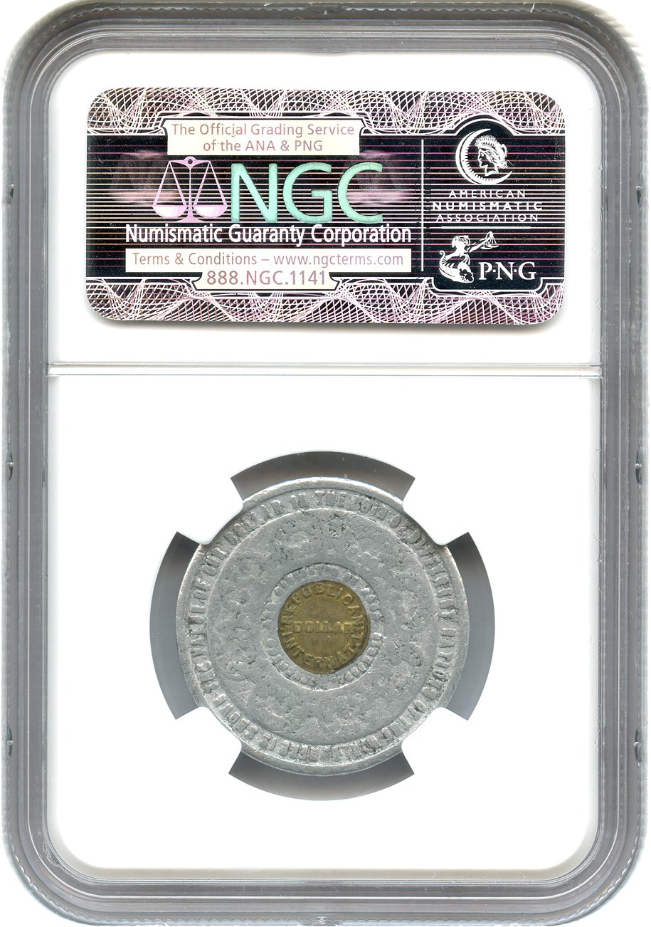 image for: 1897 SC$1 NGC VG-08 (Bickford Dollar Medal, HK-835)