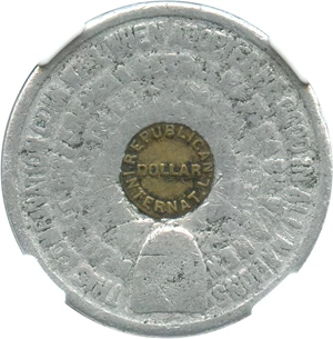 image for: 1897 SC$1 NGC VG-08 (Bickford Dollar Medal, HK-835)