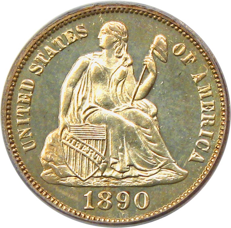 image for: 1890 10c PCGS Proof 64