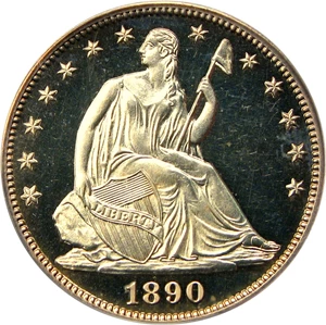 image for: 1890 50c PCGS/CAC Proof 64 CAM