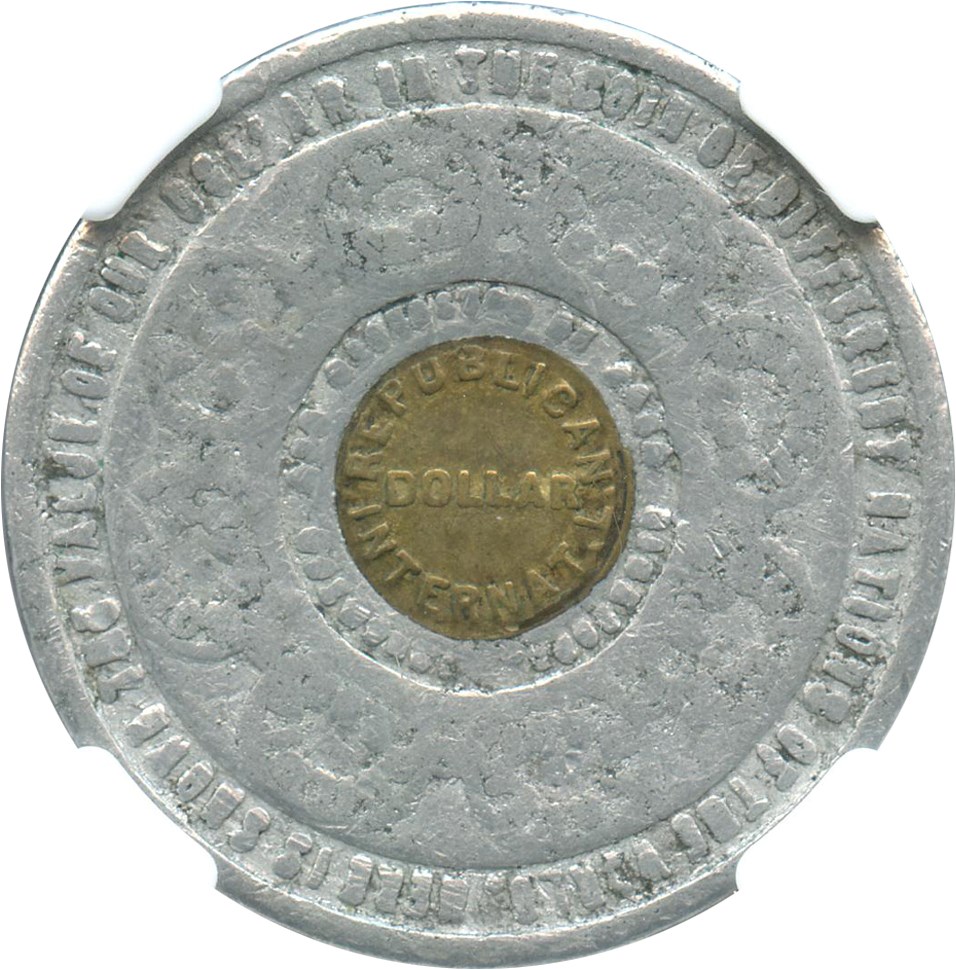 image for: 1897 SC$1 NGC VG-08 (Bickford Dollar Medal, HK-835)