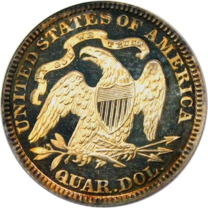 image for: 1890 25c PCGS Proof 64 DCAM