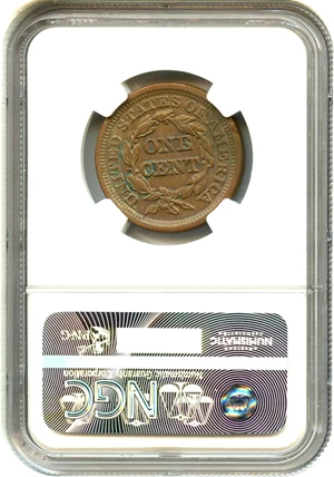 image for: 1847/7 1c NGC AU50 BN (Large/Small 47, N-31)