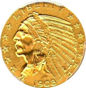 image for: 1908-S $5 PCGS AU55