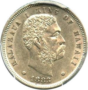 image for: 1883 Hawaii 10c PCGS AU55
