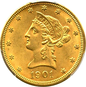 image for: 1901-O $10 PCGS MS63