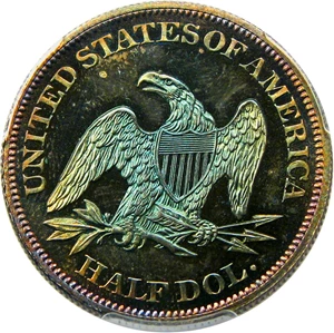 image for: 1861 50c PCGS/CAC Proof 64