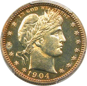 image for: 1904 25c PCGS Proof 63