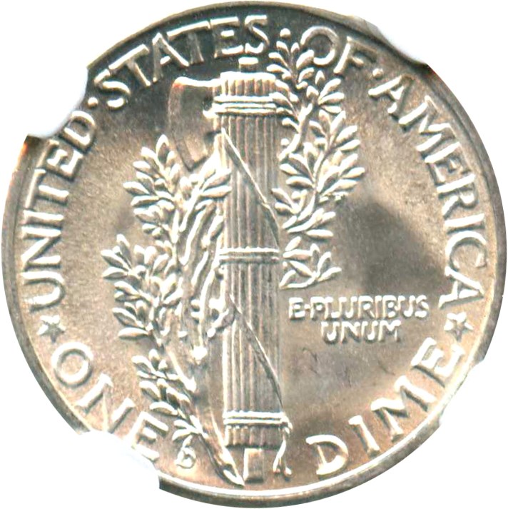 image for: 1936-D 10c NGC MS66