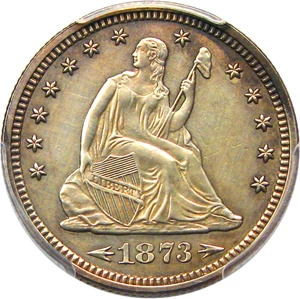 image for: 1873 25c PCGS Proof 61 (Arrows)
