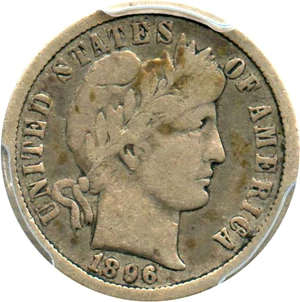 image for: 1896-O 10c PCGS F12
