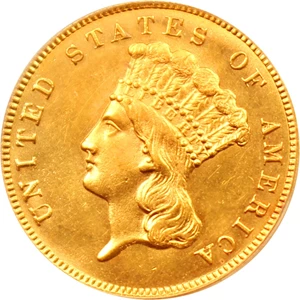 image for: 1888 $3 PCGS MS64