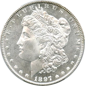 image for: 1897 $1 PCGS MS65 PL