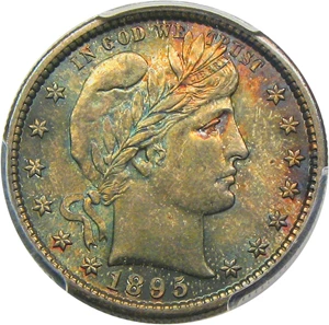 image for: 1895-S 25c PCGS MS66