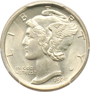 image for: 1920-S 10c PCGS MS63 FB