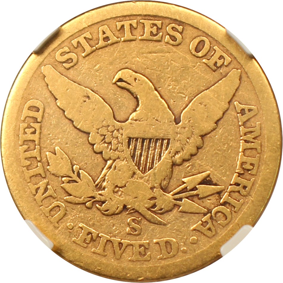 image for: 1866-S $5 NGC/CAC Good-04 (No Motto)