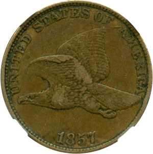 image for: 1857 Flying Eagle 1c NGC/CAC XF45 (Doubled Die Obverse, FS-105)