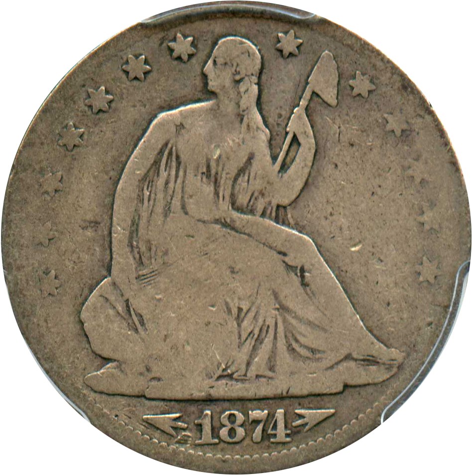 image for: 1874-CC 50c PCGS Good-06 (Arrows)