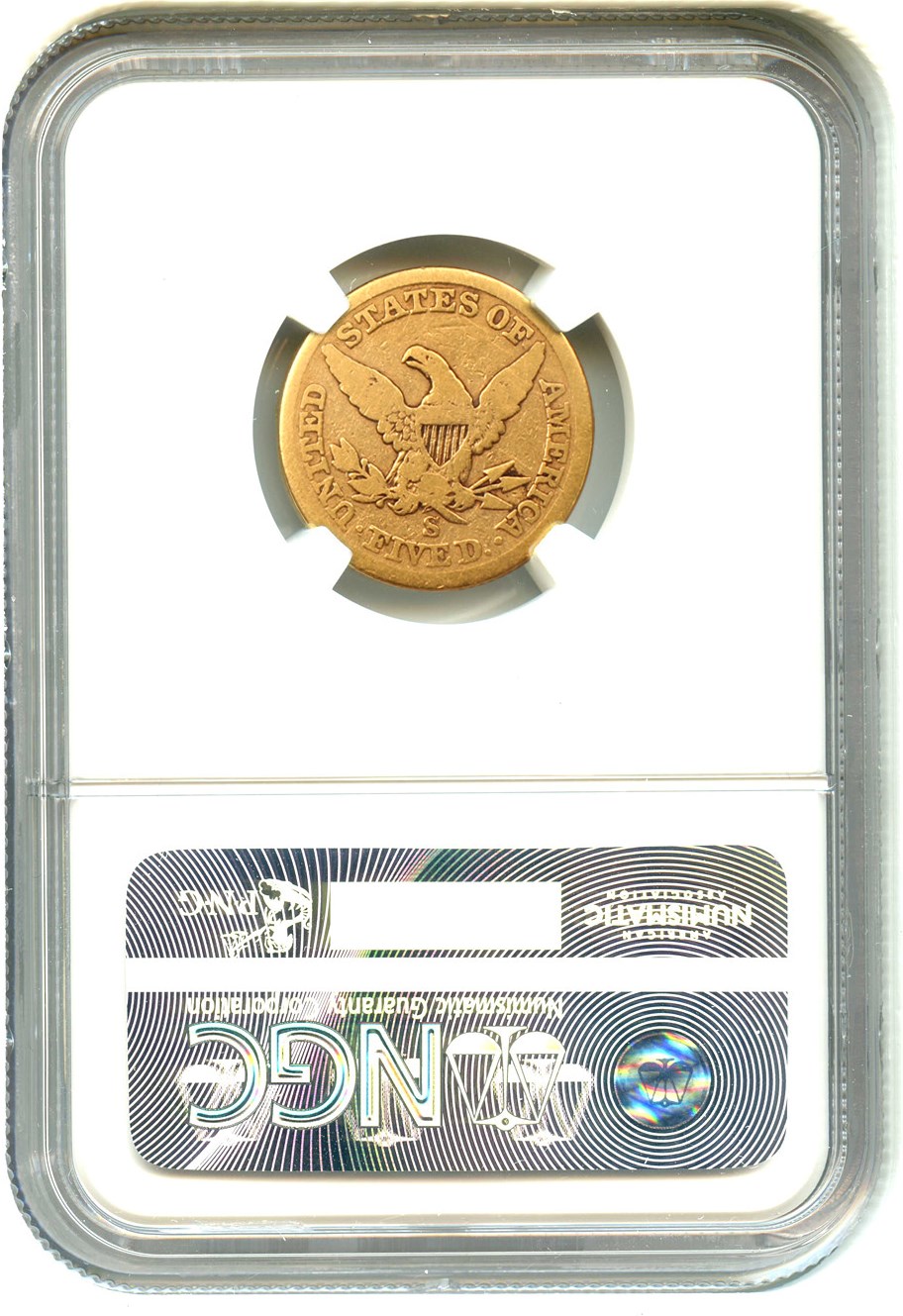 image for: 1866-S $5 NGC/CAC Good-04 (No Motto)
