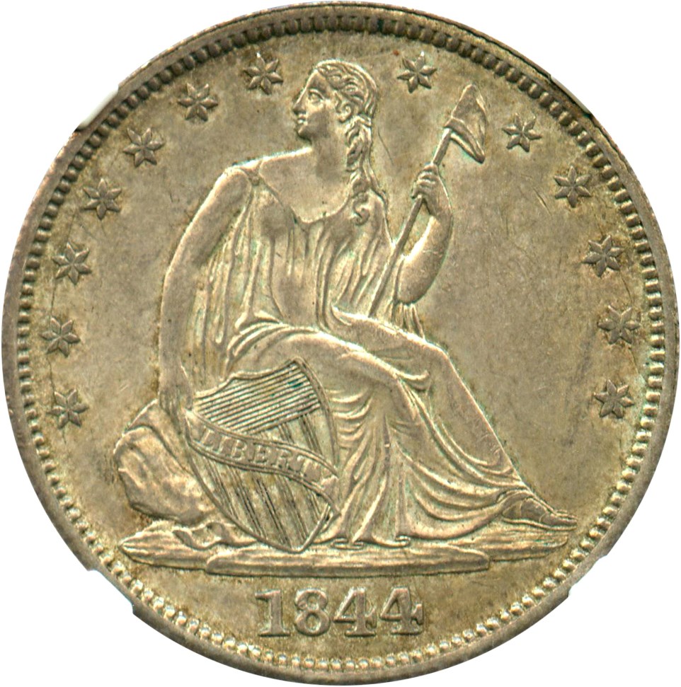 image for: 1844 50c NGC MS62