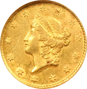 image for: 1849-O G$1 NGC MS61