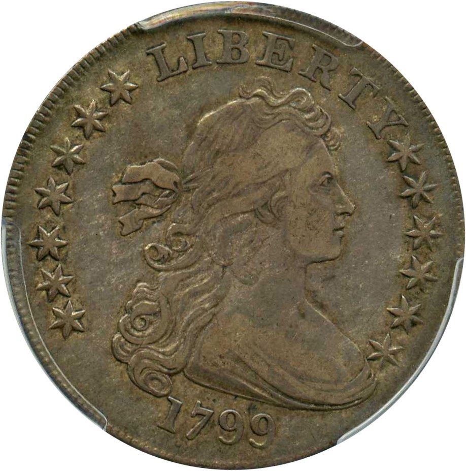 image for: 1799 $1 PCGS/CAC VF30 (Irregular Date, 13 Stars)