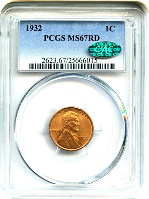 image for: 1932 1c PCGS/CAC MS67 RD
