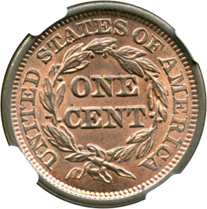 image for: 1846 1c NGC/CAC MS65 RB (N-8, Small Date)