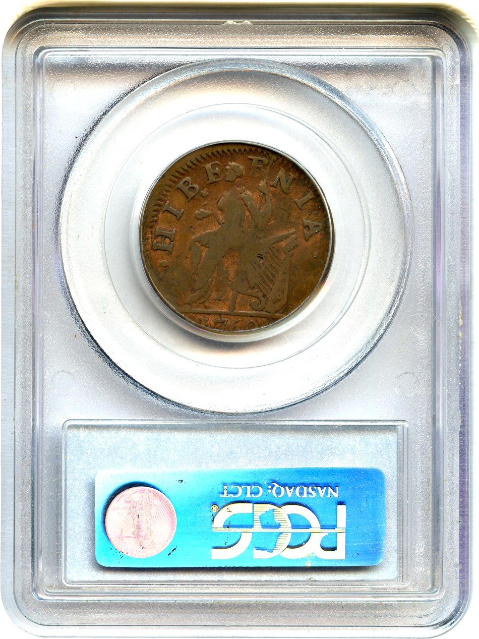 image for: 1760 Voce Populi Halfpenny PCGS VF25 BN (VOOE)